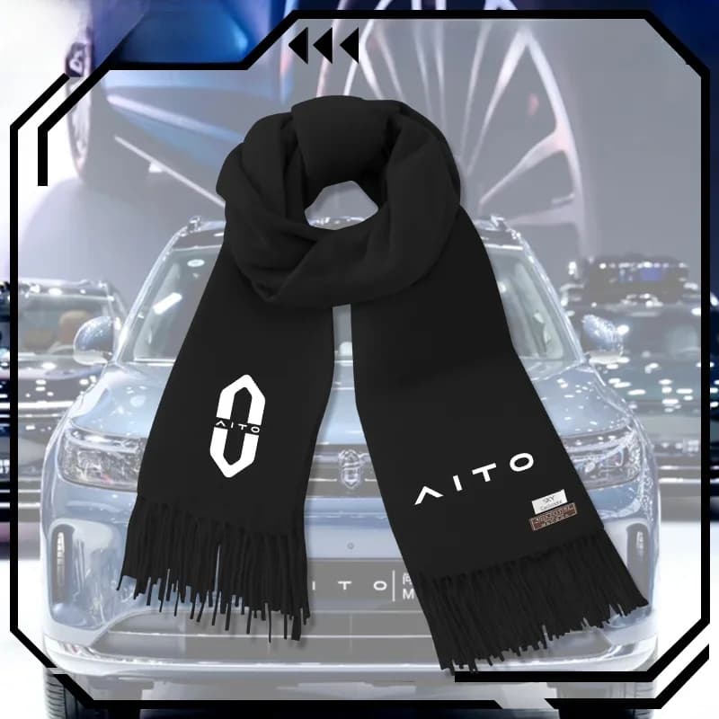 Sciarpa Scaldacollo Unisex Aito Car 4S Store per Lavoro all'Aperto, Calda per Autunno Inverno, Stile Cinese, in Fibra di Poliestere