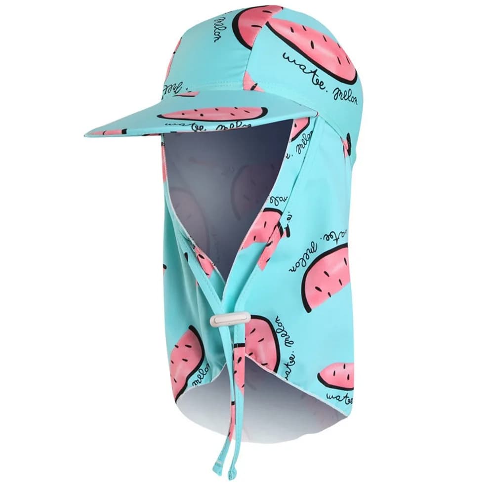 Cappello da Nuoto Estivo per Bambini con Protezione per il Collo, Antivento, a Tesa Larga, da Spiaggia, Anti-Sabbia, con Protezione Solare, per Bambini e Bambine