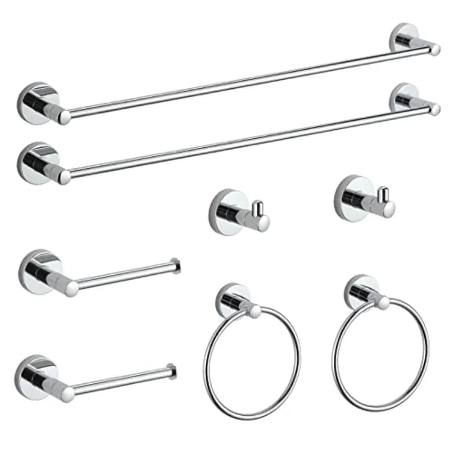 Set di Accessori per Bagno, Set di Accessori per Bagno con Portasciugamani