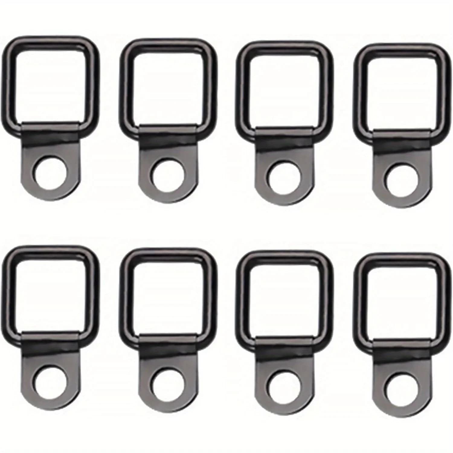 8pcs D Shape Pull Hook Tie Down Anchor Ring Iron Stainless Steel Cargo Tie Down Ring for Truck Trailers RV Boat Accessories