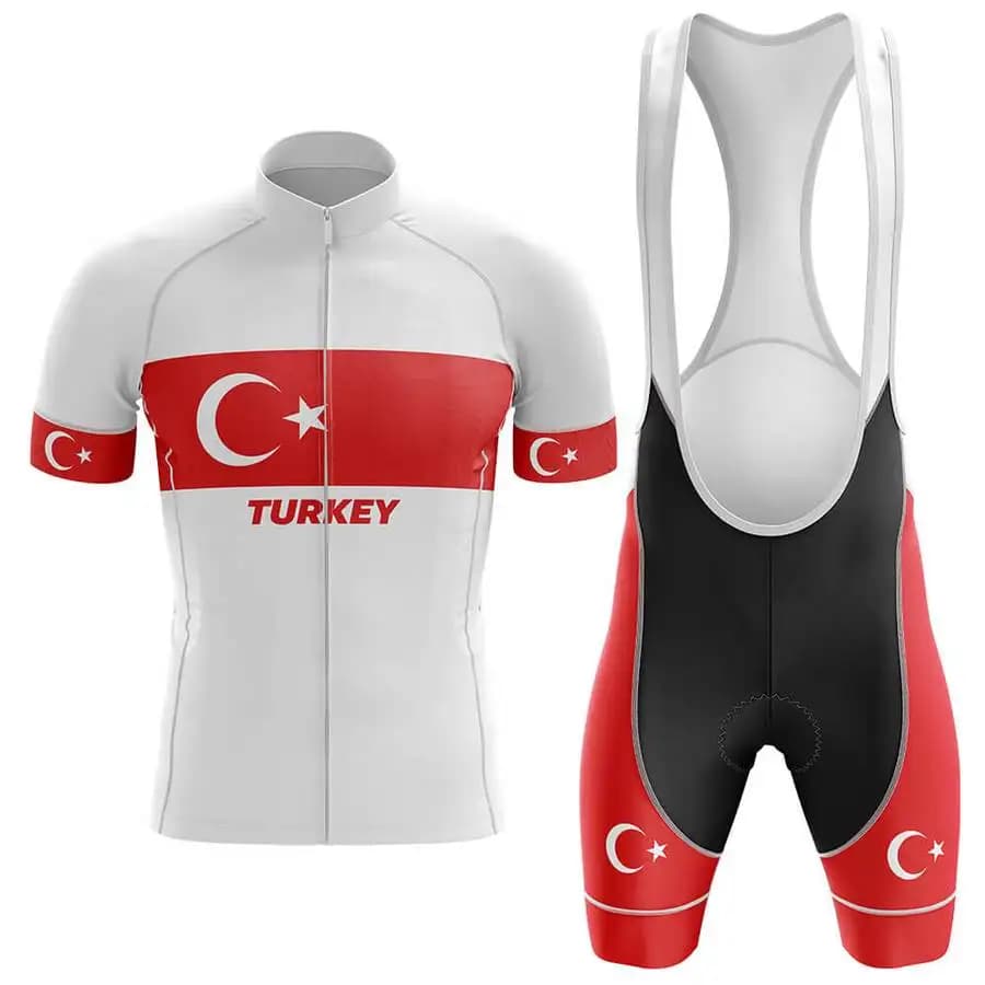 POWERBAND turchia maglia da CICLISMO nazionale manica corta abbigliamento da CICLISMO estivo ROPA CICLISMO + pantaloncini con bretelle