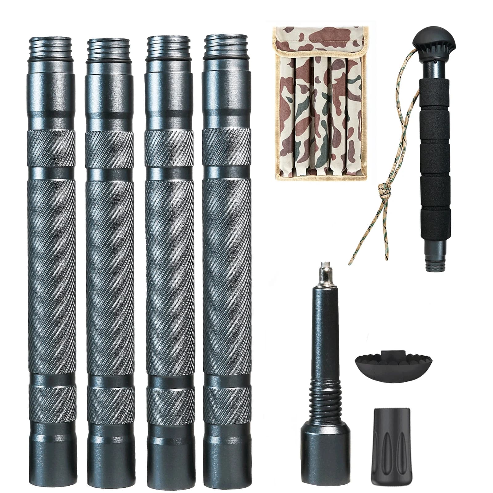 1Pcs Professional Trekking Pole Aluminum Walking Sticks Ultralight Folding Outdoor Camping Hiking Stick Adjustable Hiking Poles