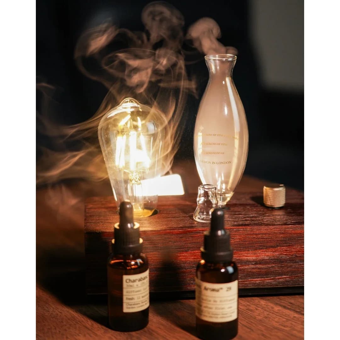 20ml Waterless Pure Essential Oil Diffuser Nebulizer Aromatherapy Diffuser Electric Wooden Glass Home Aroma Essential Diffusers