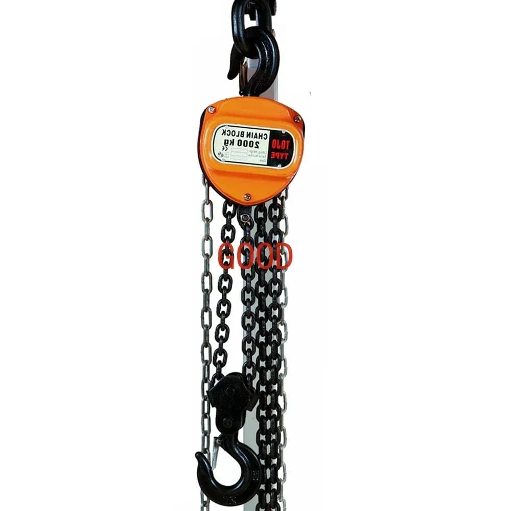 Paranco a Catena Manuale da 1 Tonnellata con Leva Triangolare, Gru di Sollevamento Portatile 3/6m