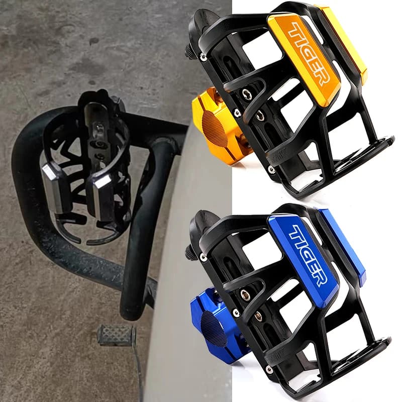Portabevande per Moto Tiger 660 800 900 1200 GT PRO Rally Explorer 1200 1200 XCA XC - Accessorio Porta Borraccia/Bicchiere