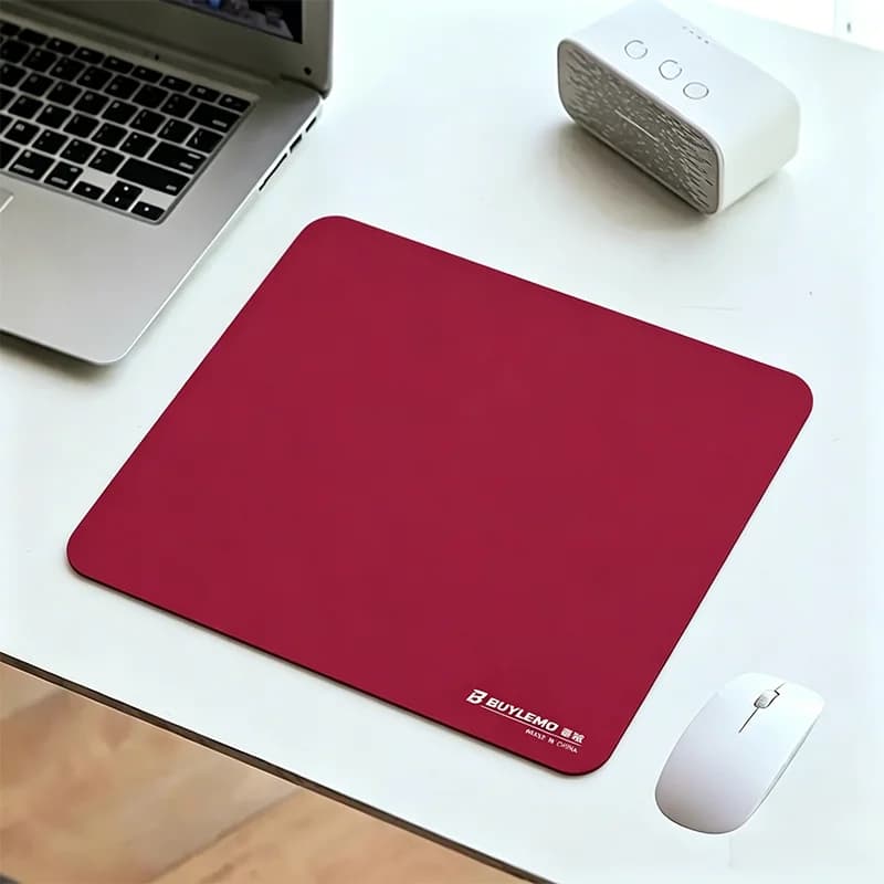 Tappetino per mouse in gomma antiscivolo, resistente all'usura, per gaming e ufficio, opzioni multi-misura, rosso e viola
