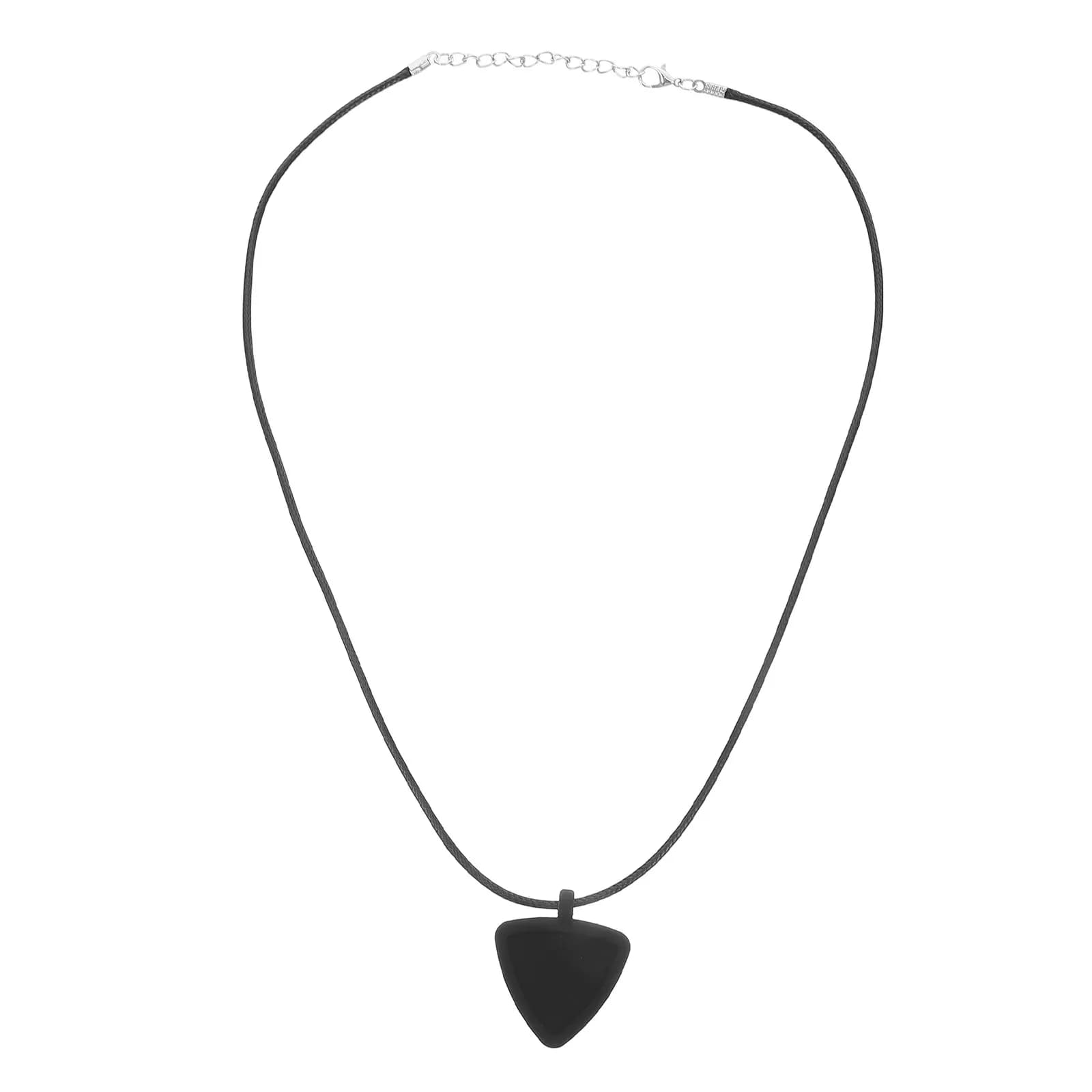 Collana Portaplettro per Chitarra in Silicone, Ciondolo Triangolare Reversibile per un Comodo Utilizzo e una Protezione Sicura del Plettro