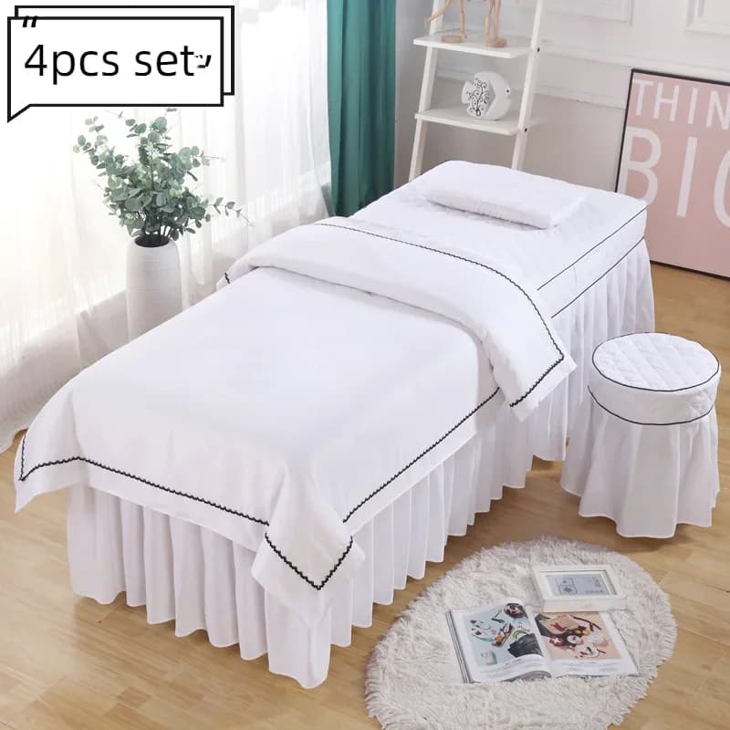 Set di biancheria da letto per salone di Club 4 pezzi copriletto per massaggio Spa set copriletto spesso federa copripiumino Couvre set per salone di bellezza
