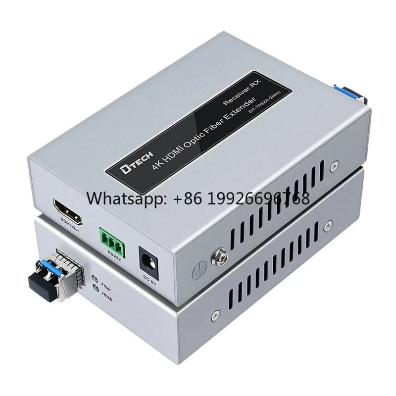 Trasmettitore e Ricevitore Ottico HDMI 4K per Estensione Audio Video su Fibra Ottica fino a 300m, 20km, 40km