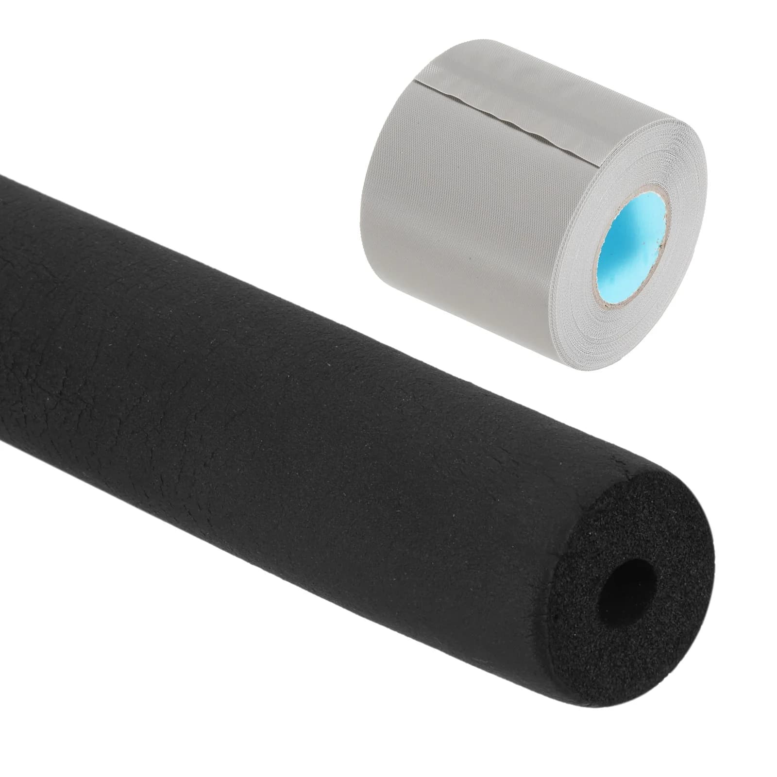 Uxcell Tubo in schiuma isolante per tubi da 1,8 m Copertura per tubi Avvolgimento Roll Bar Tubo imbottito con avvolgimento per impugnatura HVAC Condizionatore d'aria