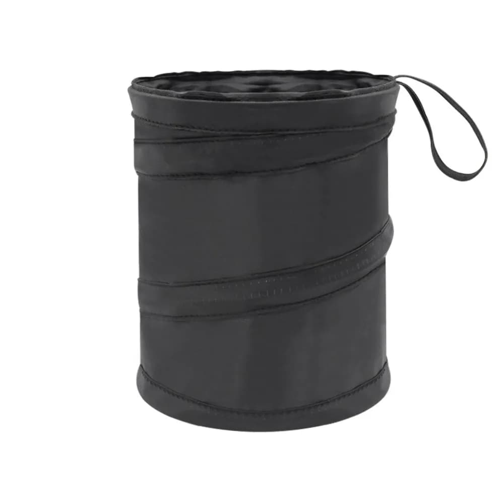 Bidone della spazzatura per auto nero portatile Bidone della spazzatura per veicoli impermeabile pieghevole Sacchetto della spazzatura per auto a prova di perdite pop-up Accessori per interni auto