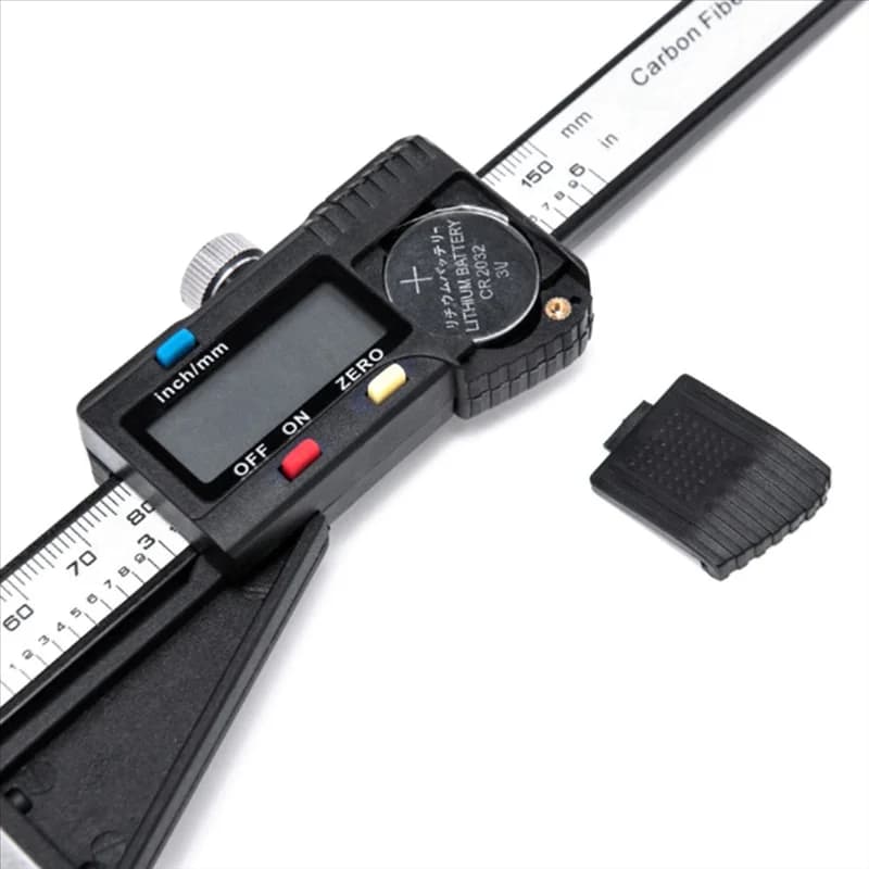 A57M-Indicatore di altezza digitale Indicatore di altezza nero Plastica magnetica Mini domestico 0-150 mm - Calibro con display digitale elettronico