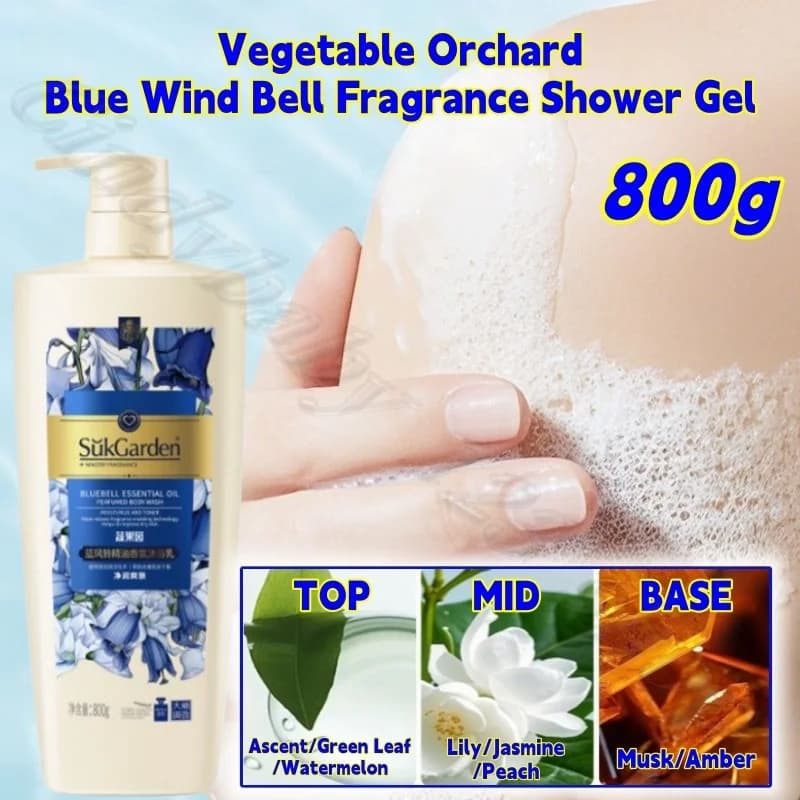Frutteto di verdure Blue Wind Bell Fragrance Sapone per il corpo Idratante, idratante, ringiovanimento della pelle e fragranza duratura 800g