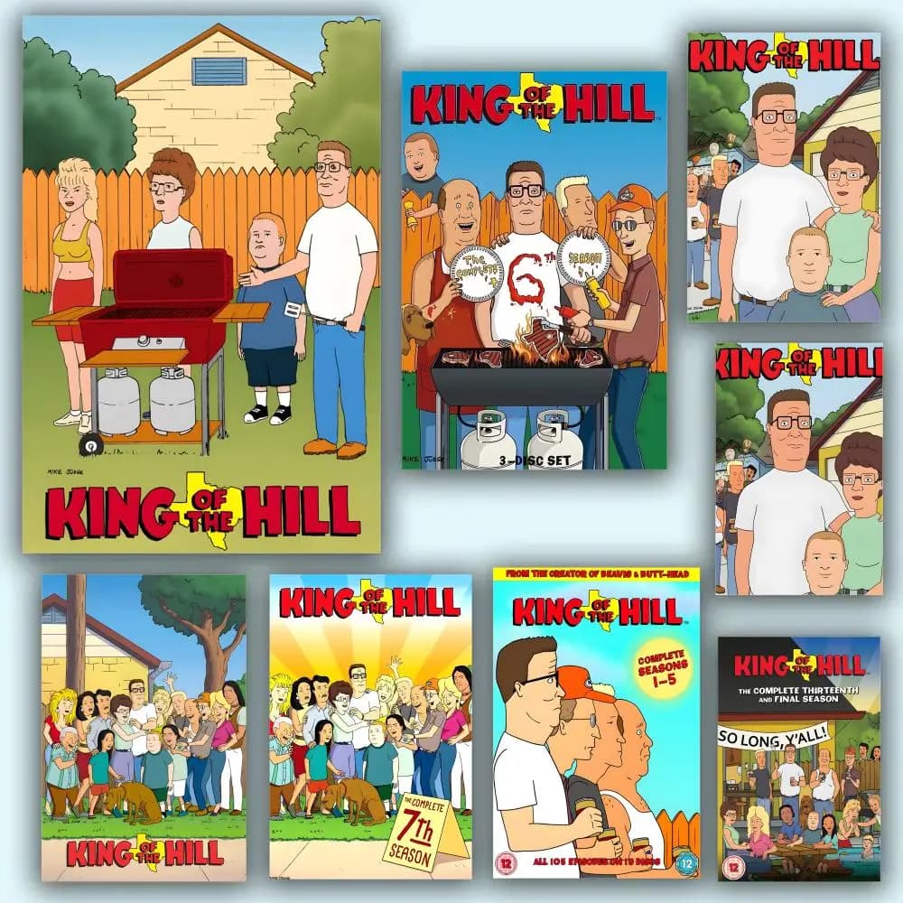 Poster King Of The Hill, decorazione da parete in PVC HD, impermeabile e resistente all'usura, per casa, hotel, bar