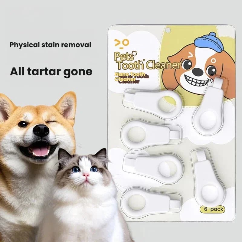 Salviette Nano per la Pulizia dei Denti di Cani e Gatti, Rimozione del Tartaro, Detergente per Macchie Dentali, Sbiancante, Cura Orale, Salviette per le Dita