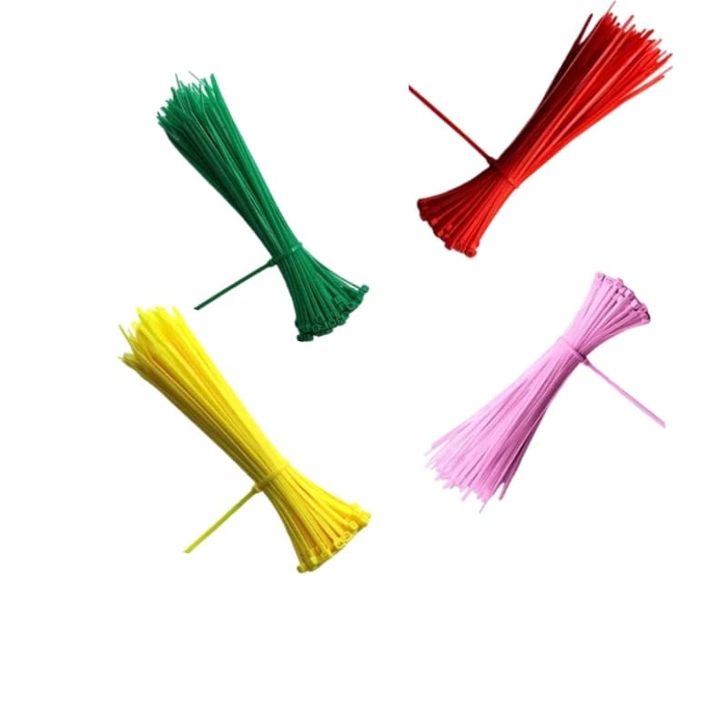 Fascette in plastica da 100 pezzi 3x100 mm, fascette autobloccanti assortite in 11 colori per la gestione dei cavi fai da te per l'home office