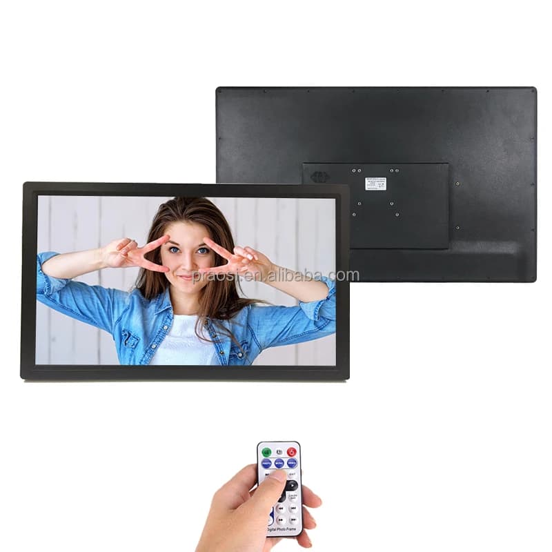 Cornice Digitale LED da 32 Pollici, Cornice Fotografica Digitale 1080P con Video, Musica, Foto, Telecomando, Calendario, Ora, USB, Scheda SD