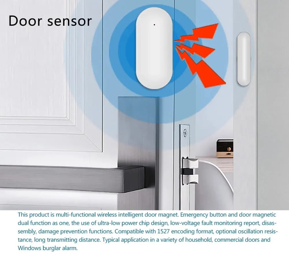 Sensore porta finestra per sistema di allarme di sicurezza domestica 433MHz rileva rilevatore porta aperta/chiusa