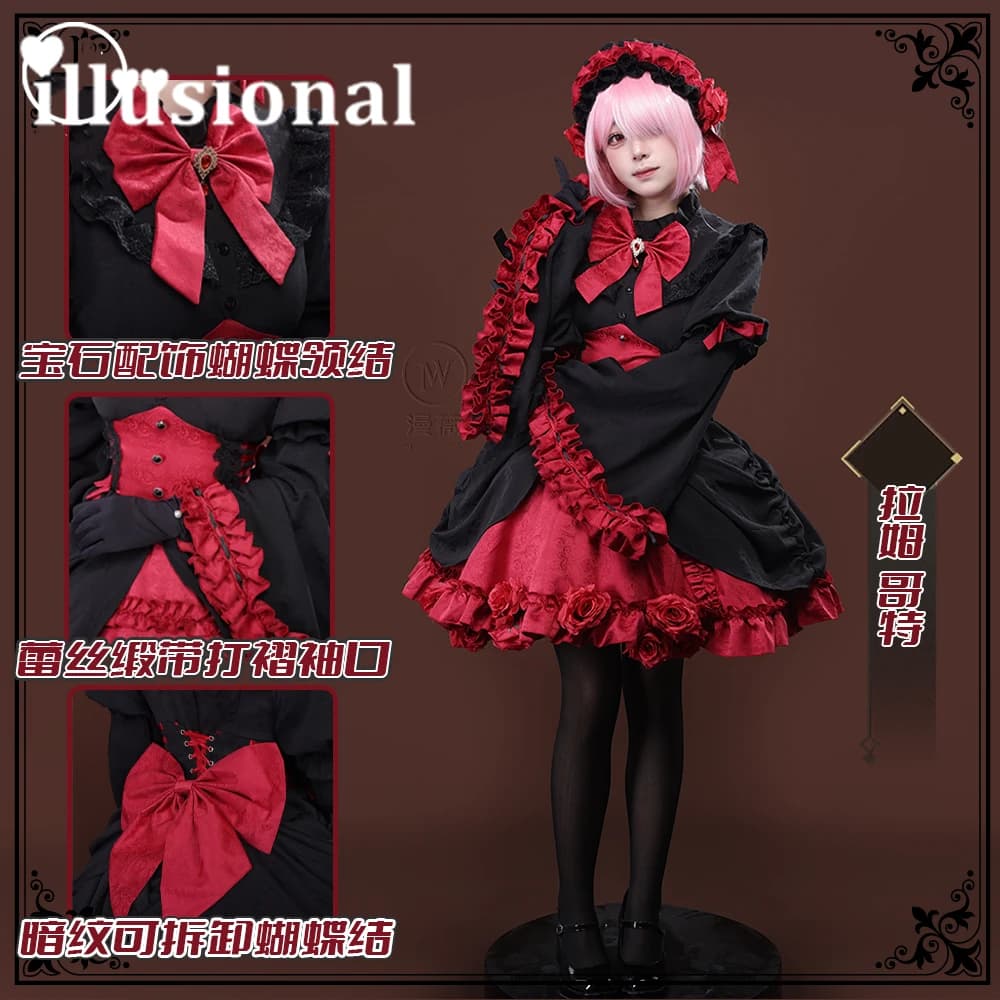 illusionale Ram Lem Re:ZERO Inizia la vita in un altro mondo Ram Lem Costume cosplay Party Lolita Abito gotico Costume Halloween