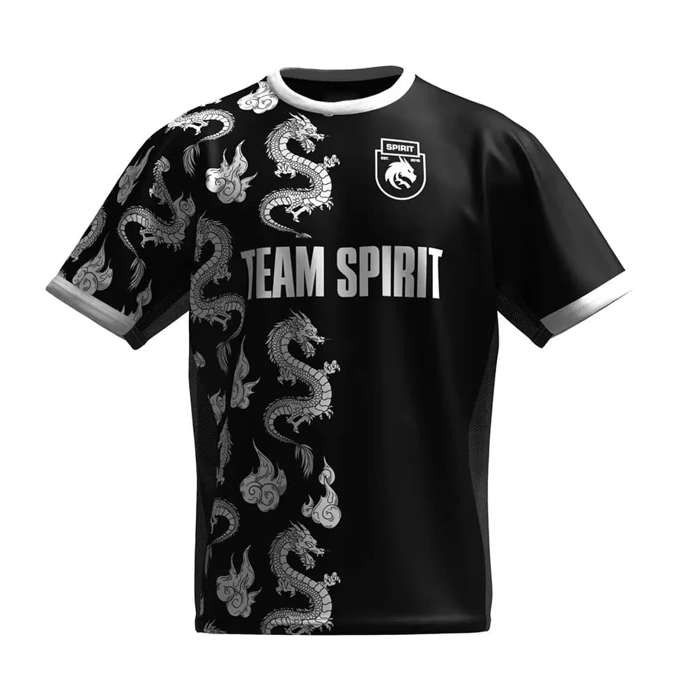 2025 New Team Spirit Jersey T-shirt Dota CS GO ESports Gioco Uniforme da uomo T Shirt Giocatore Donk Concorso sportivo Abbigliamento Fan Tees