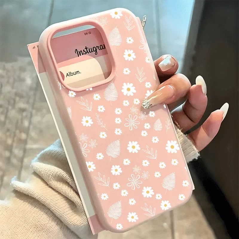 Pale Elegant Daisy Flower Case For Samsung Galaxy S26 Ultra S25 Edge S24 S23 S22 S21 S20 Ultra Plus FE 5G 2 in 1 Hard Cover