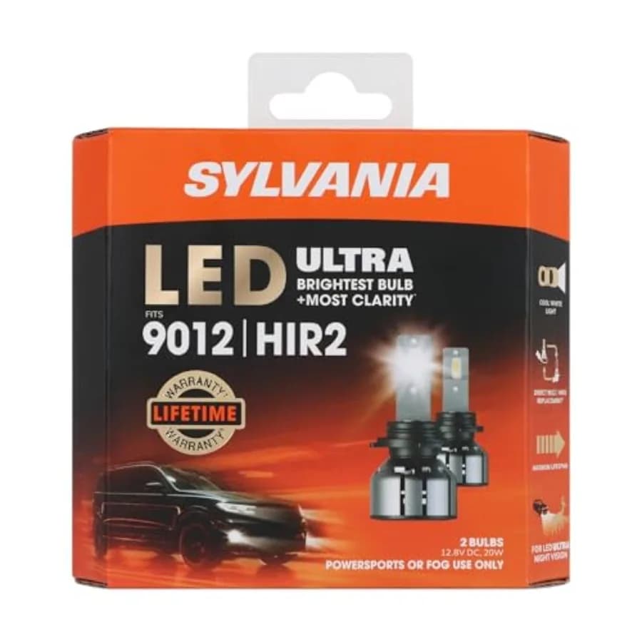 9012 LED Ultra - Luci fendinebbia per auto e camion - Lampadine per fari per veicoli fuoristrada - Luce LED bianca fredda 6000k - Maxim