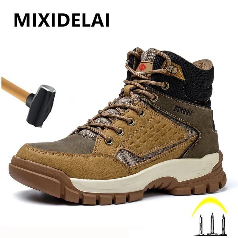 Stivali da deserto all'aperto Scarpe con punta in acciaio Stivali da lavoro Scarpe indistruttibili Stivali protettivi Scarpe antinfortunistiche Stivali da combattimento Antiforatura