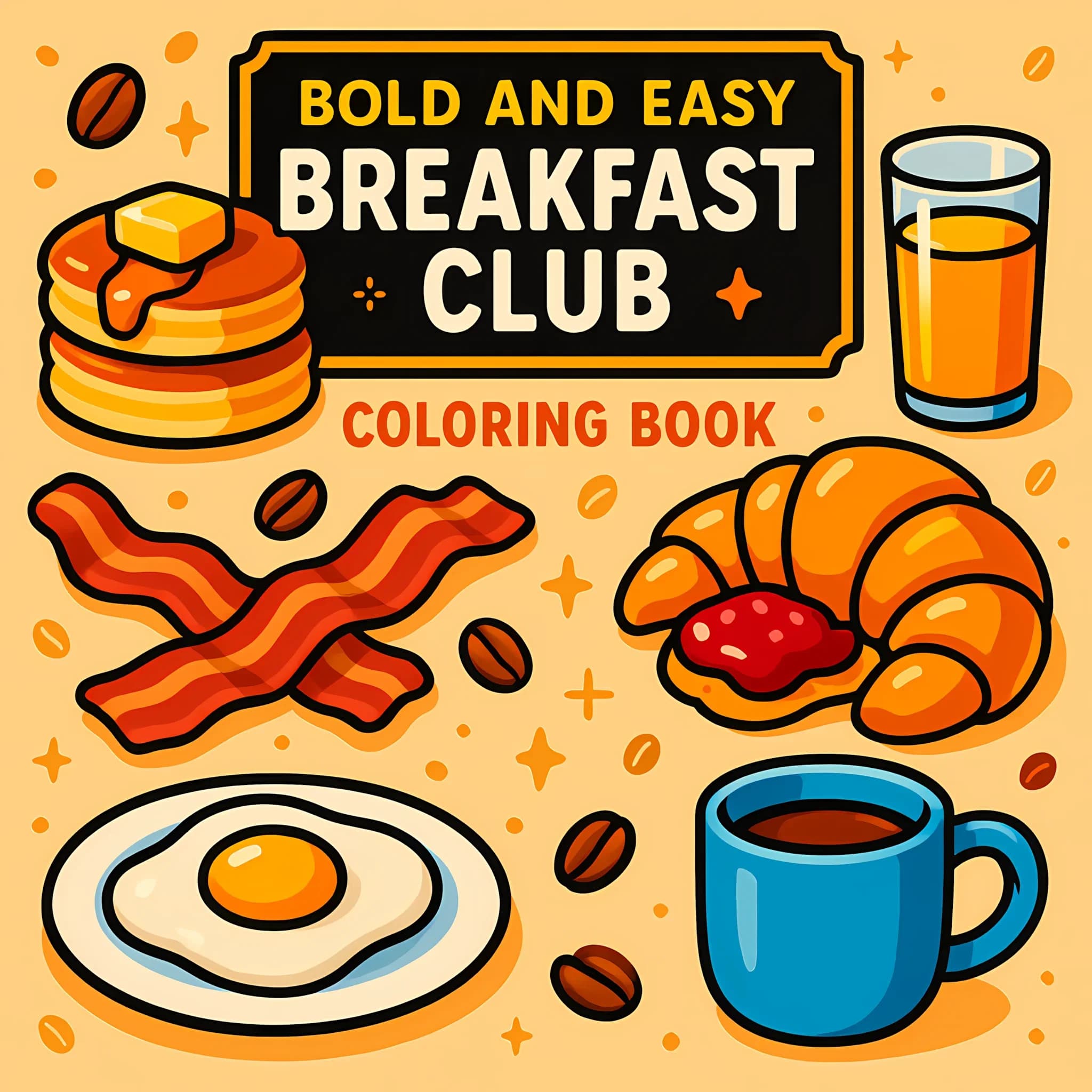 Breakfast Club Coloring Book for Adult Colouring Book, Birthday Day Gift, Back to School Supplies, Adults Cute Drawing Book