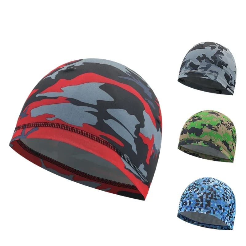 Berretto da equitazione estivo assorbente dal sudore e traspirante panno per il ghiaccio protezione solare foulard per bicicletta fodera per casco berretto da corsa per pesca sportiva