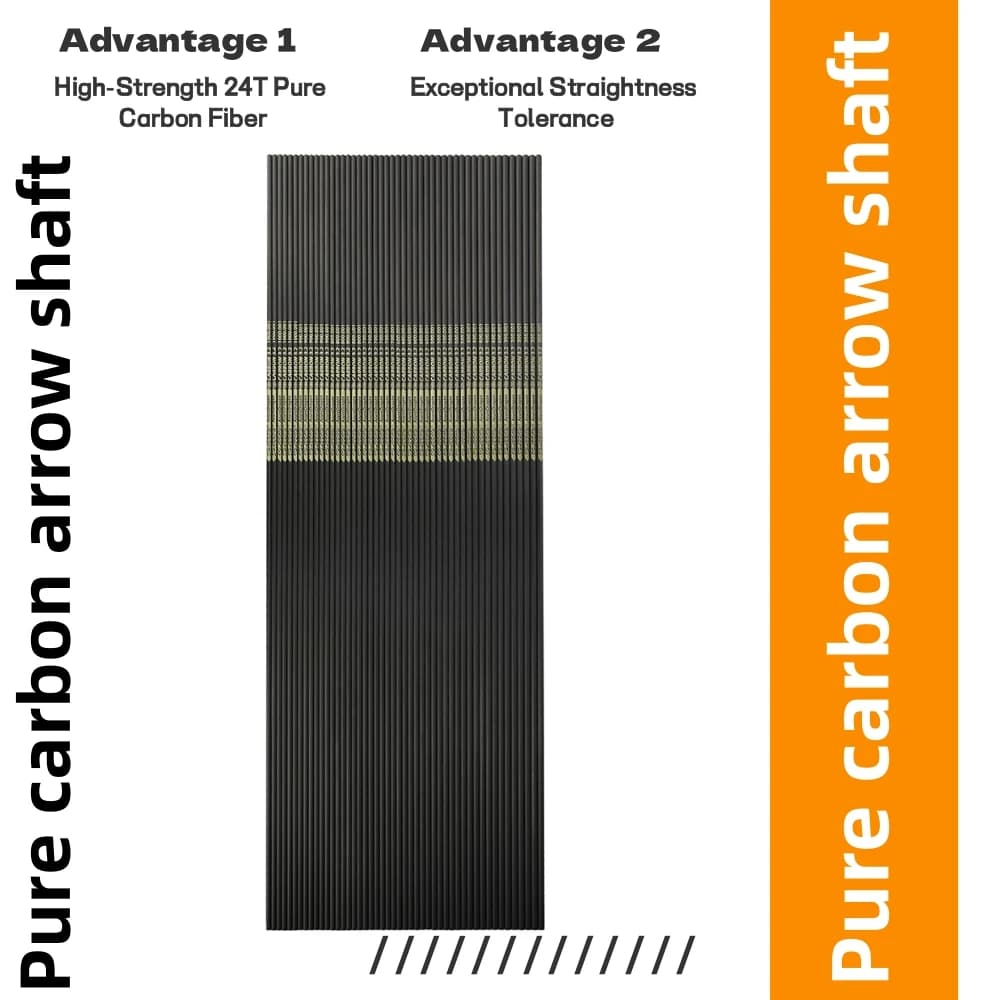 6/12 Pezzi Aste per Frecce in Carbonio Puro Spine 300-1000, ID 3.2mm, 32 Pollici, Asta Fai-da-te per Tiro con l'Arco, per Arco Ricurvo/Compound, Caccia e Tiro al Bersaglio