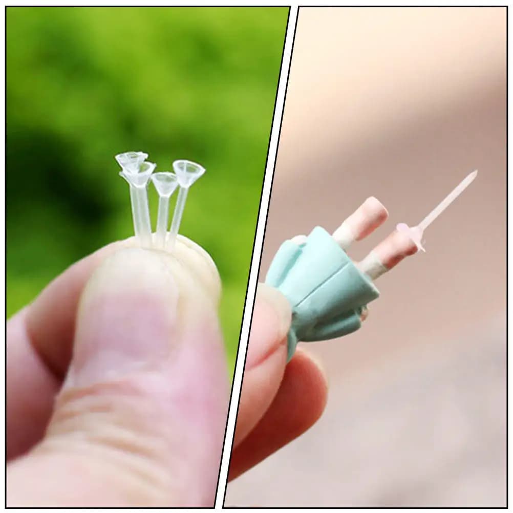 1000 Pezzi Aghi di Fissaggio in Plastica per Micro Paesaggi, Miniature e Ornamenti Fai da Te