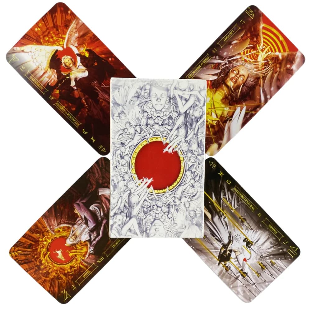Tarocchi In Light Cards A 78 Deck Oracle English Visions divinazione Edition Borad Playing Games