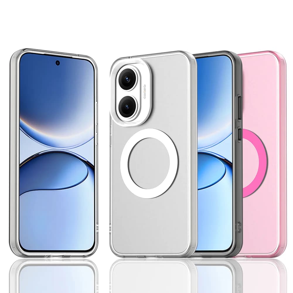 For Magsafe Polished Transparent Phone Case for POCO C75 C61 X5 X6 M6 M7 F6 F7 Pro 5G Magnetic Protective Cover for Candy
