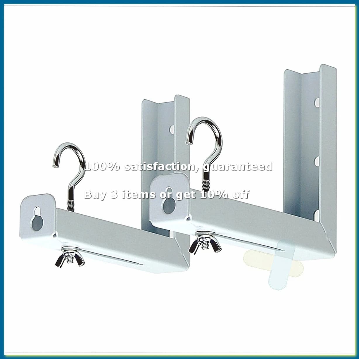 2Pcs Projector Curtain Hanger Projector Screen L-Bracket Mounting Hanger Holder Adjustable Extension Mount Stand-DT30