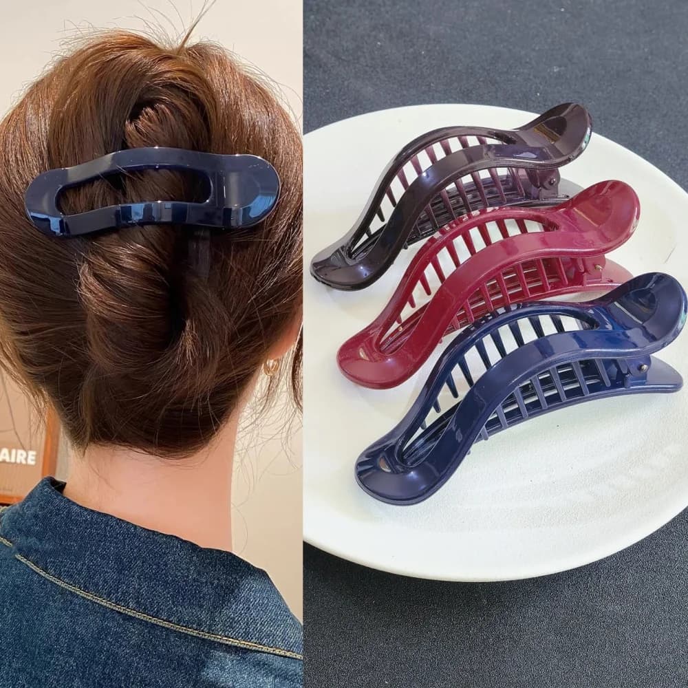 Grandi fermagli per capelli a becco d'anatra, fermagli a ganascia in plastica a tenuta forte per donna, fermagli a banana antiscivolo, accessori per capelli