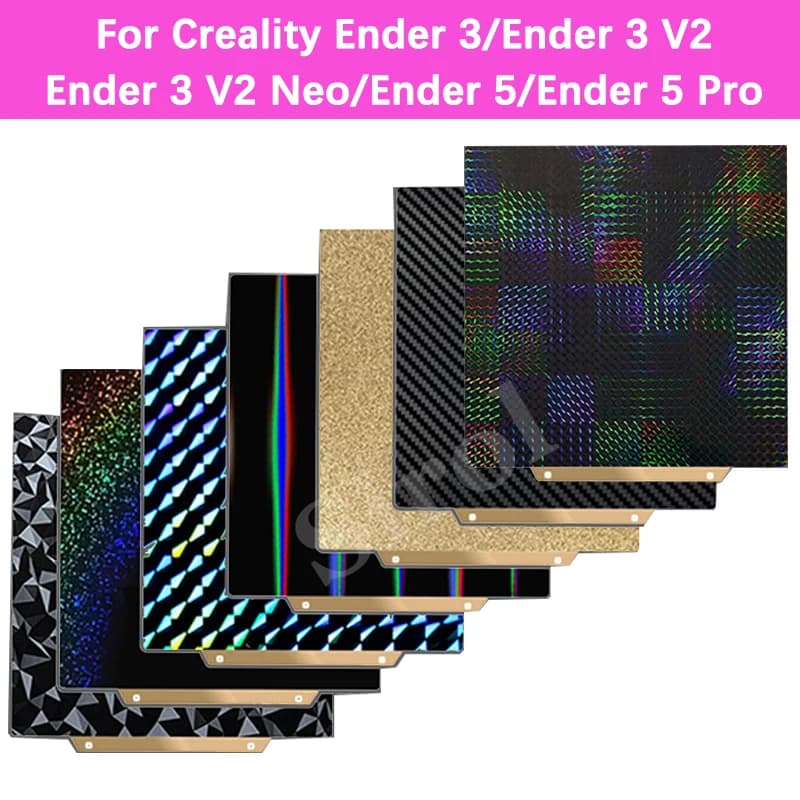 For Creality Ender 3 Construction plate 235x235mm Thermal bed Ender 3 V2 /Neo Ender 5 /Pro H1H PEY PEO PET PEI Magnetic spring steel sheet