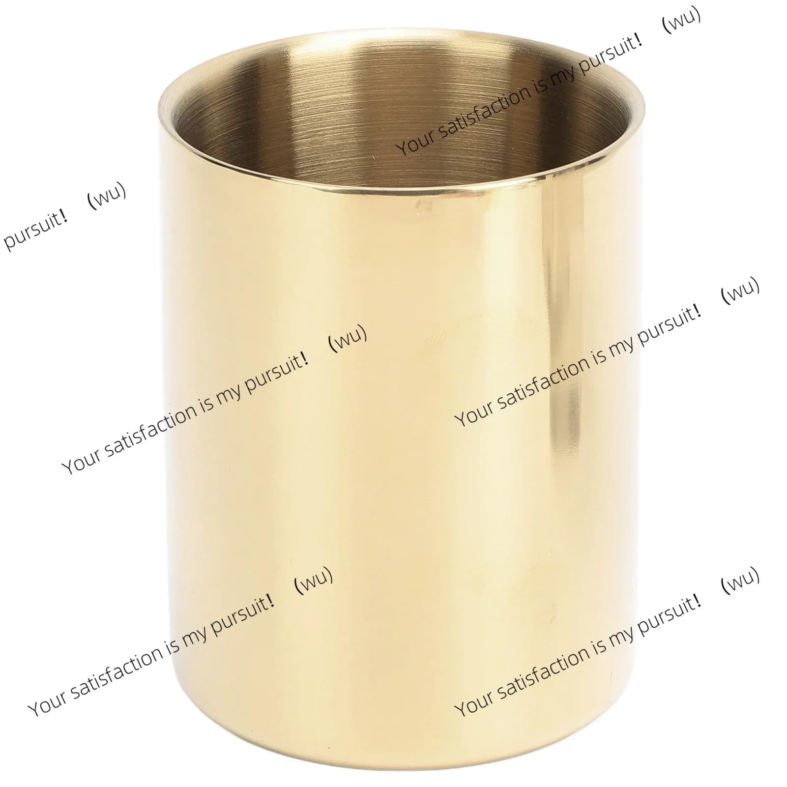 Portapenne Organizzatore in Stile Nordico, Vaso per Fiori in Acciaio Inossidabile Robusto, Porta Matite Rotondo Dorato per Ufficio e Studio