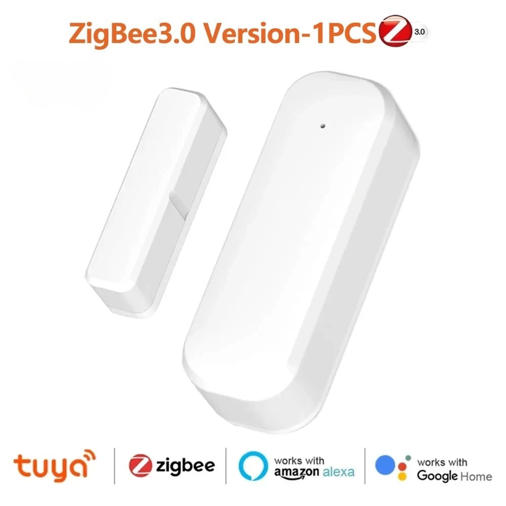 Sensore di Apertura Porta/Finestra Intelligente Tuya ZigBee, Sensore Magnetico Wireless per Casa Intelligente Compatibile con Alexa e Google Home