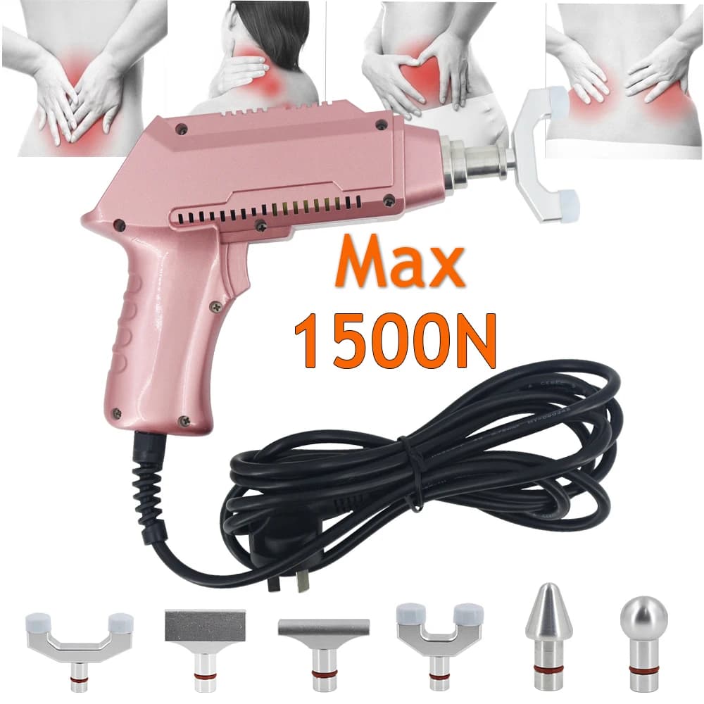Electric Gun for Correction 1500N, Adjustable Tool for Spinal Impulses, Cervical Massage, New Chiropractic Instrument 2026