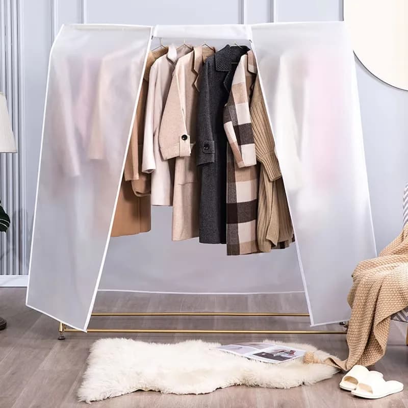 Modern Style Home Clothes Dust Cover Bedroom Floor Clothes Dust Cover Bag with Translucent Clothing Finish