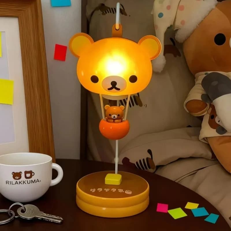 Rilakkuma Orso rilassato Luce notturna San-X Kawaii Camera da letto Medievale Sanx Foresta Lampada a palloncino Regali di compleanno per le vacanze