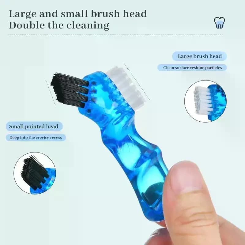 1 Mini Brush for Cleaning Protectives, Invisible Orthodontic Device Brushes, Double Head Brushes for Fin Tooths, Tartar Remover Brush, Oral Care