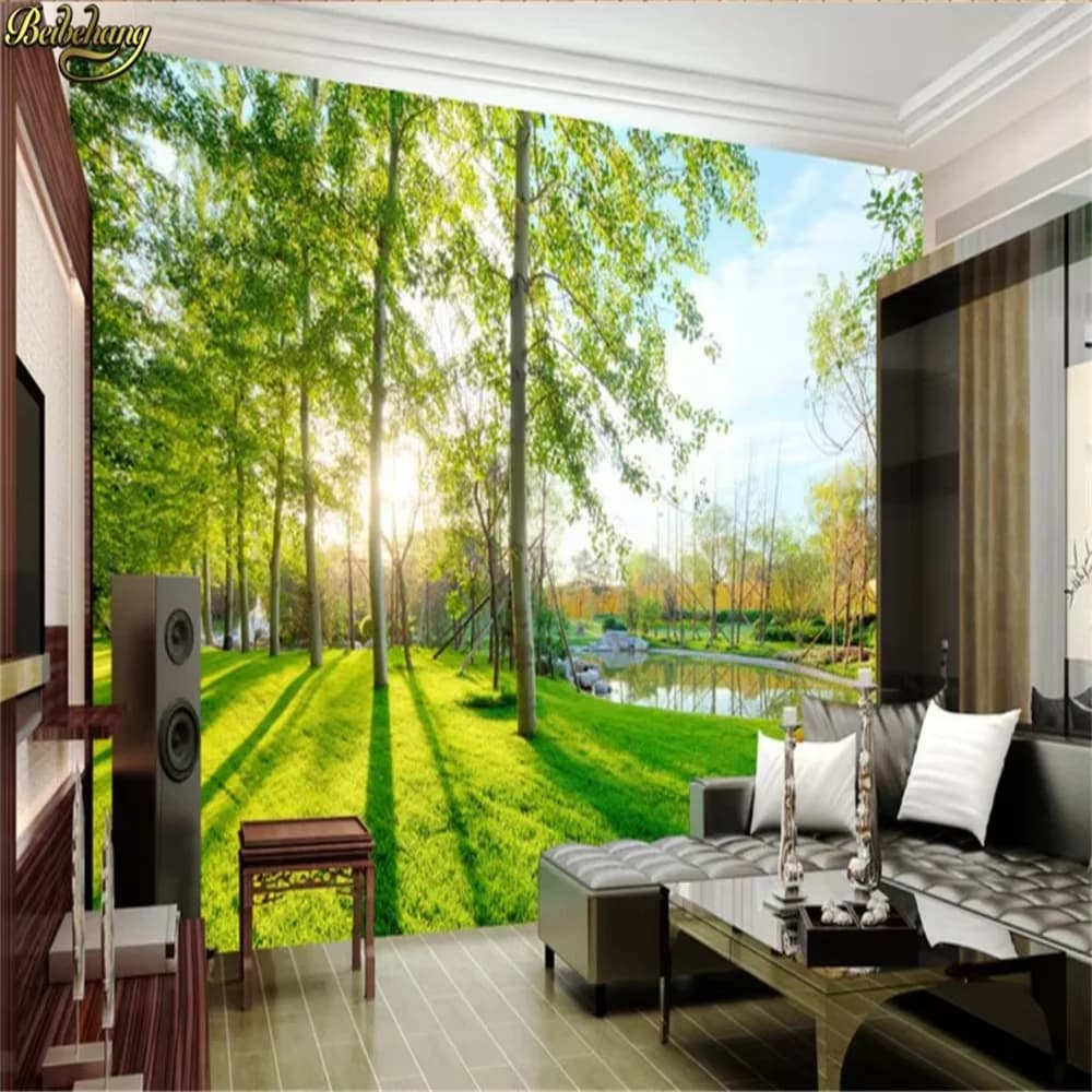 Foto personalizzata Carta da parati Murale Paesaggio Giardino Paesaggio Pittura murale Decorazioni per la casa TV Sfondo Carta da parati Adesivo da parete impermeabile