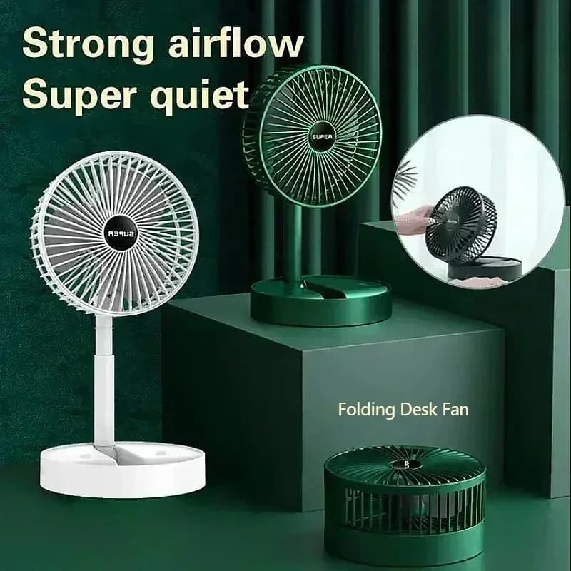 Desktop Fan Charging Model, Long Endurance USB Foldable Mini Retractable Fan, Dormitory Portable Desktop Electric Fan Amagi