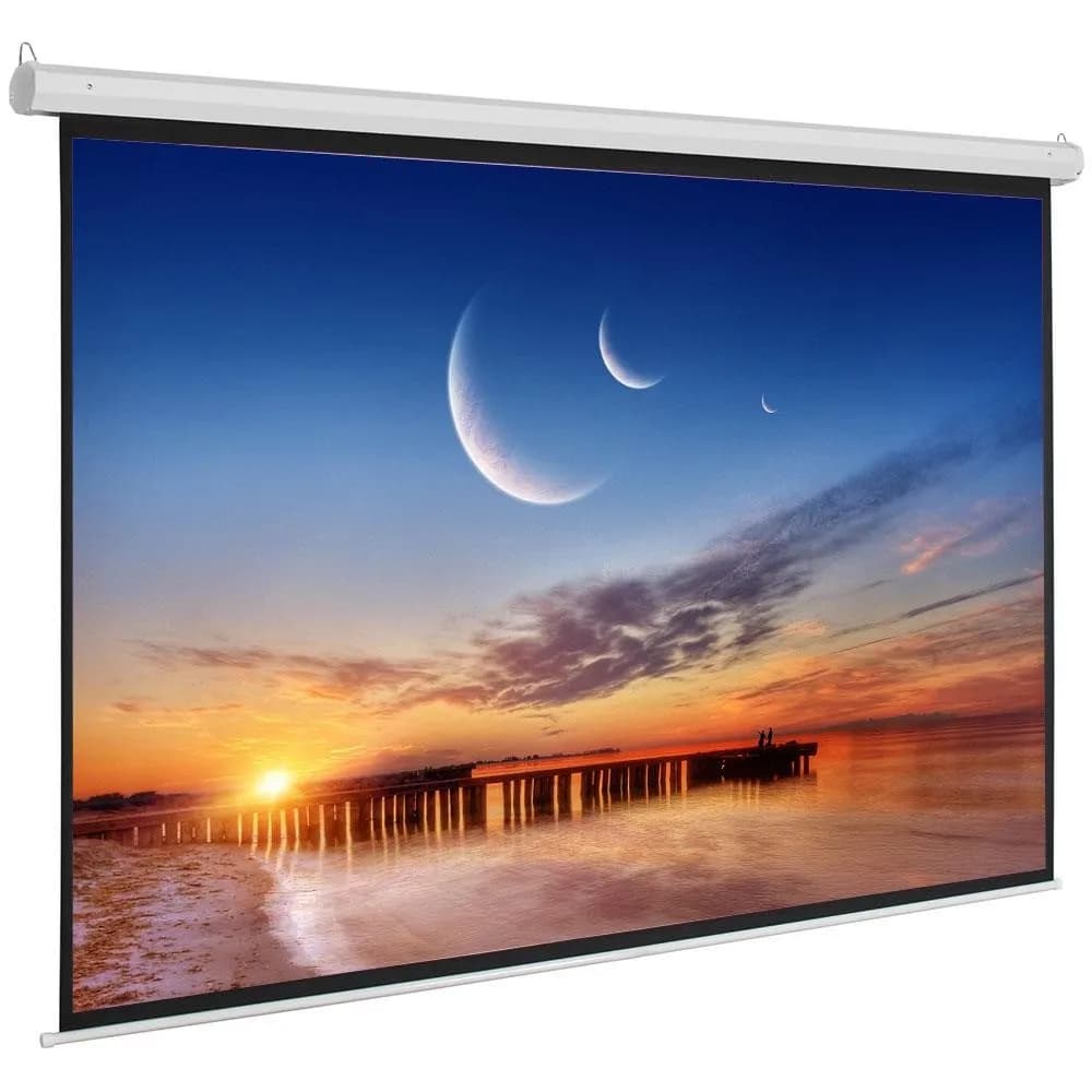 Schermo per proiettore motorizzato Home Office 92" 16:9, proiezione 80" x 45" con telecomando