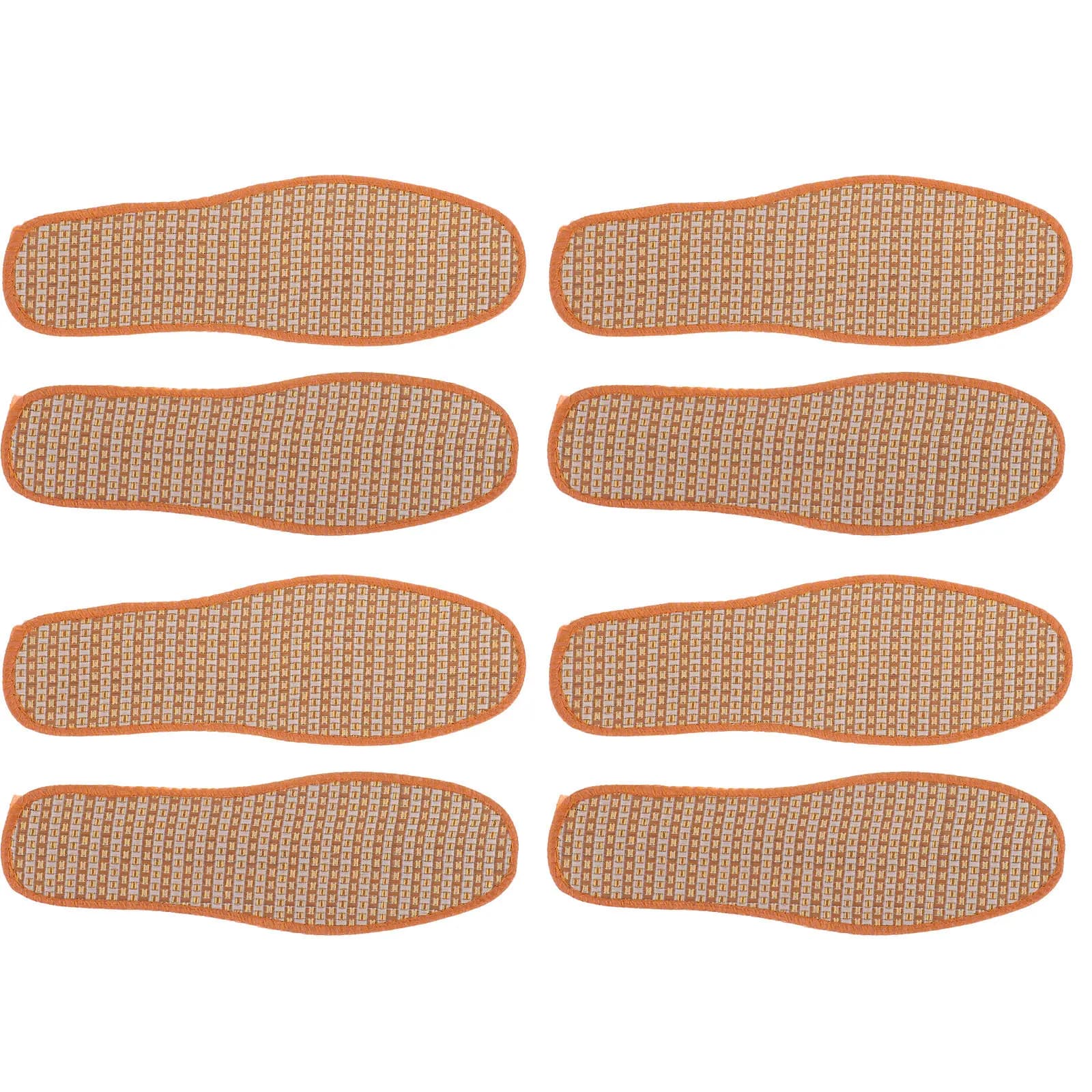 4Pairs Bamboo Charcoal Shoe Insoles Anti Odor Breathable Comfortable Thin Inserts for Running Walking Work Shoes Barefoot Feel