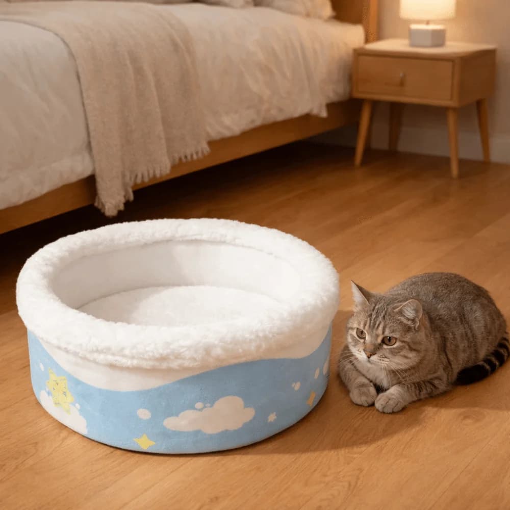 Cuccia per Gatti a Forma di Grotta, Calda Bathtub, Nido Roll Comfortable in Plush, Soft-haired Satin and Often for Cats and Dogs