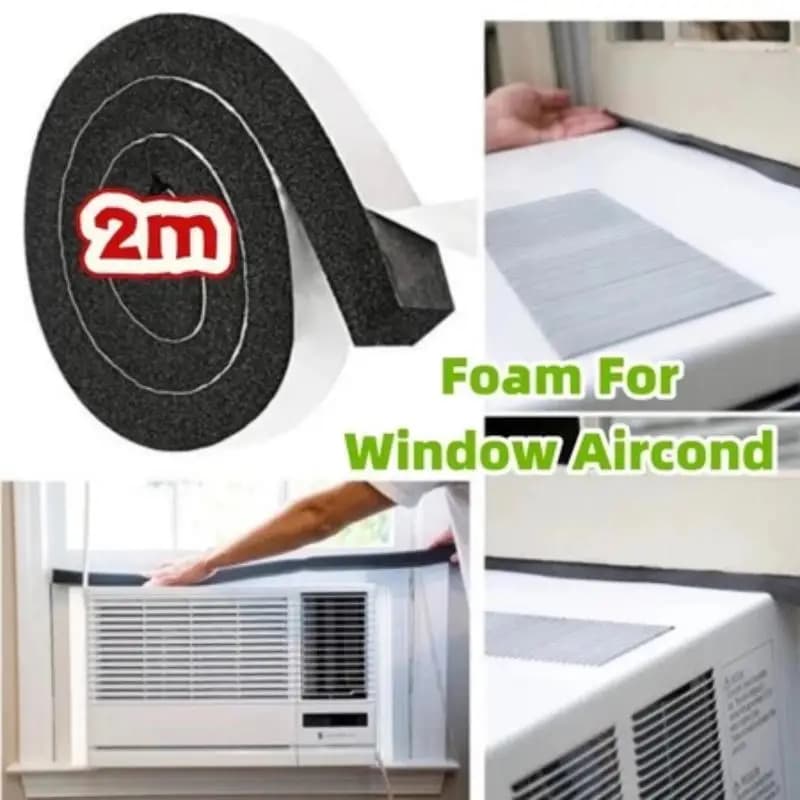 2M Window Air Condition Foam Strip PU Sponge: Seal Weather Adhesive Door Noise