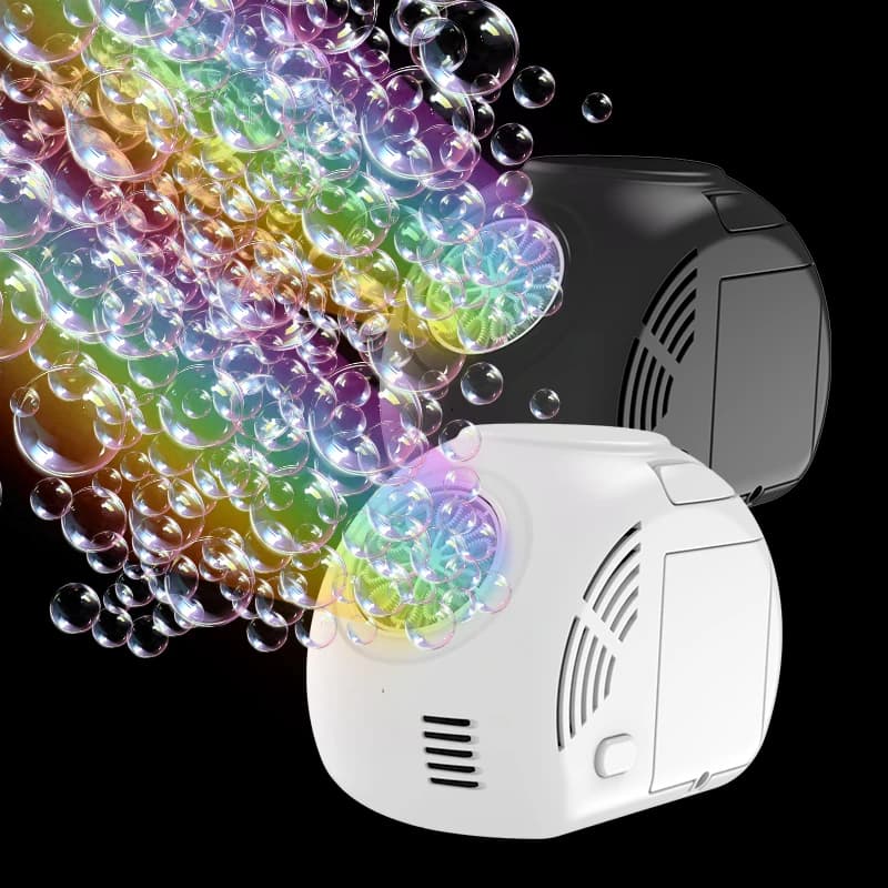 Macchina per bolle portatile Giocattolo per bambini Bolle colorate Intrattenimento all'aperto Matrimonio Regalo di compleanno senza batteria Bubble Water
