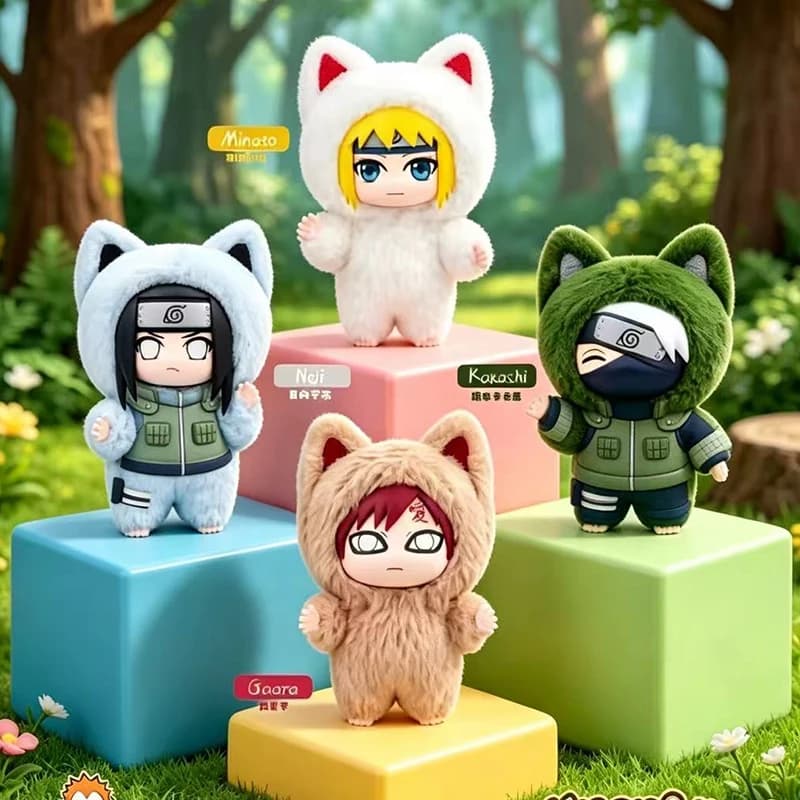 11cm Hot Eaki Naruto Shippuden Cat Paradise Series Blind Box Vol.3 Cute Plush Surprise Gift Fans Collection Trendy Toys